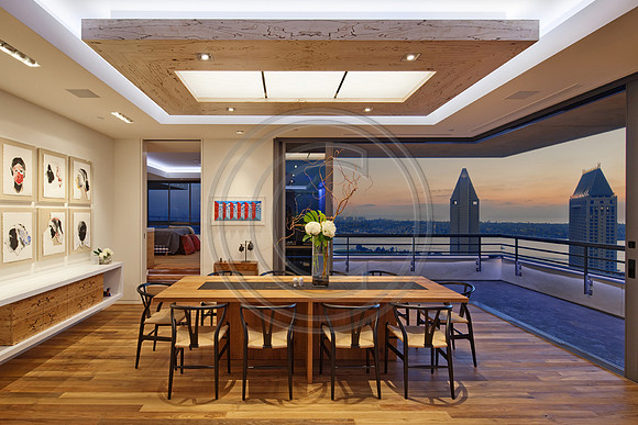 Dining room at Meridien Residence, San Diego, CA